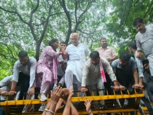 Ajay Rai Protest in Lucknow