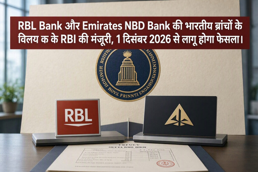 RBI approves the merger of RBL Bank and the Indian branches of Emirates NBD Bank; the decision will come into effect from December 1, 2026.